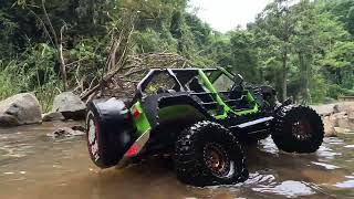 Cross River stream Jeep Wrangler off road Adventure 4x4 [upl. by Trip]