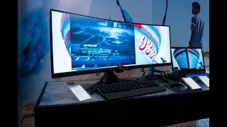 CES 2019 Lenovos Gaming Monitors for 2019 [upl. by Etteniotnna]