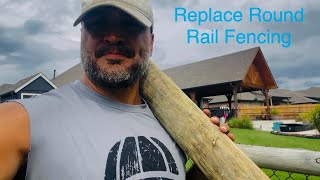 Replace a Round Rail Fence quickly and easily [upl. by Tnahsarp747]