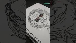 Joker drawing joker face drawing joker artdrawing arts [upl. by Desiri]