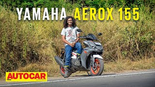 2021 Yamaha Aerox 155 review  Its an R15 at heart  First Ride  Autocar India [upl. by Yrogiarc]