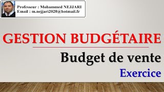 budget des ventesexercice [upl. by Sankaran881]