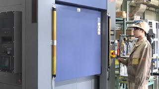 Automatic Vertical Sliding Door ～ An example of chamber customization ～  ESPEC [upl. by Mendelsohn]