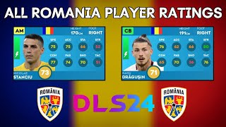 DLS 24  Romania Player Ratings in DLS24  Romania FC  Dream League Soccer 2024 [upl. by Kcirred249]