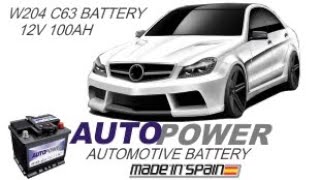 MERCEDES C63 AUTOPOWER 100AH BATTERY REPLACEMENT [upl. by Inhsor678]