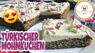 Türkischer Mohnkuchen mit Sahne  Mascarpone Creme [upl. by Lydia]