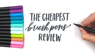 The Cheapest Brush Pens Review [upl. by Ciardap492]