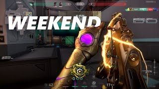 Weekend  Valorant Highlights from hardstuck ascendant player [upl. by Yekcaj]