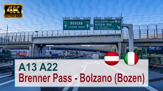 Driving from Brenner Pass in Austria 🇦🇹 to Bolzano Bozen in Italy 🇮🇹 [upl. by Adnohsek]