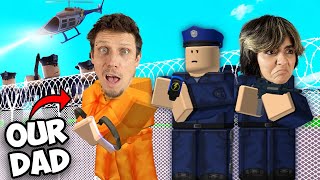 BREAKING OUR DAD OUT OF PRISON ROBLOX JAILBREAK [upl. by Barbaraanne]