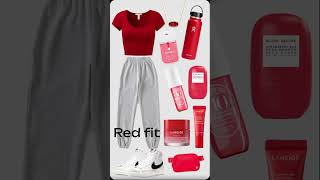 Red fit music song fypシ゚viral outfit [upl. by Catlaina]