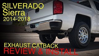 20142019 SilveradoSierra CatBack Exhuast Install  Before and After Hooker Blackheart [upl. by Marieann324]