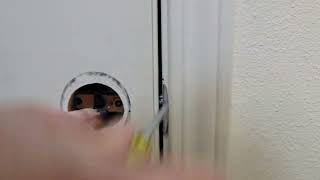 HOW TO OPEN A STUCK DOOR HANDLE TURNS BUT BOLT WONT RECEDE [upl. by Esch]