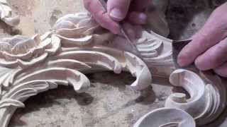 Wood carved Rococo Ornament [upl. by Karole]