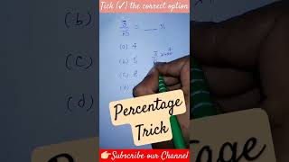 Percentage question । Percentage trick percentage percentagetrick mathstricks viral shorts [upl. by Neirb389]