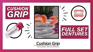 Cushion Grip Application  Full Set of Dentures by uhitswhit Quick Demonstration [upl. by Anal]