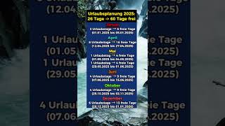 Mit 26 Urlaubstagen 60 Tage frei [upl. by Ennasil]