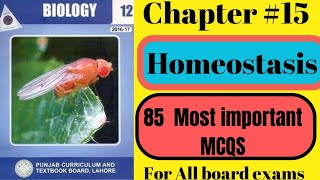 Biology 12 Homeostasis Chapter 15 All MCQs For MDCAT Preparation  Biology MCQs For Entry Test [upl. by Skip]