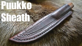 Leatherworking  Puukko Leather Sheath [upl. by Hamburger]