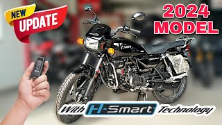 Hero Splendor Plus Bs6 2024 Model Black Colour  Review  New Features  Price  Mileage  Top Speed [upl. by Macdonald]