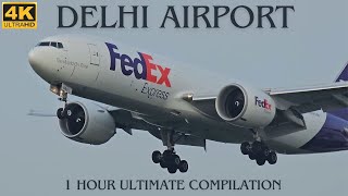 Ultimate 1Hour Plane Spotting at Delhi Airport  Mesmerizing Aircraft Landings and Takeoffs [upl. by Eneroc]