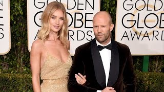 Rosie HuntingtonWhiteley Is Engaged to Jason Statham  See the Stunning Ring [upl. by Yerffoj]