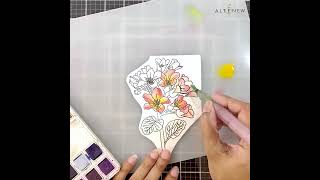 Watercolor flower techniques with bergenia builder [upl. by Winni]