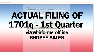 Actual filing of 1701Q for 8GIT  1st quarter shopee sales [upl. by Renelle910]