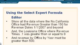 68 Crystal ReportsXI Filtering Data Filter Formula Problem 1 [upl. by Nayab]