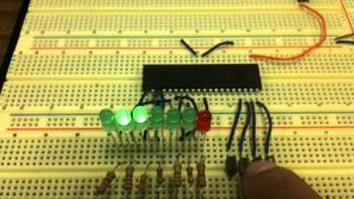 IncrementingDecrementing binary number with buttons [upl. by Roselin]