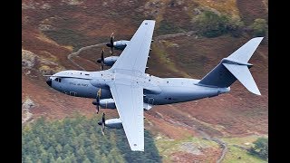 Airbus A400m Low Level  Thirlmere Smaithwaite Banks  Lake district [upl. by Nealson]