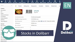 Tutorial 12  EN  Stocks in Dolibarr ERP CRM [upl. by Menis]