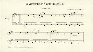 Mozart 8 Variations on Come un agnello K 460 454a Var 2 [upl. by Church252]