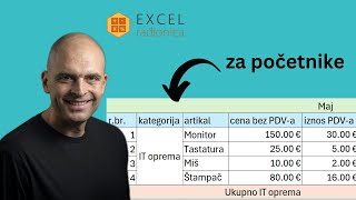 Kako da napravite tabelu u Excelu za početnike [upl. by Lodie]