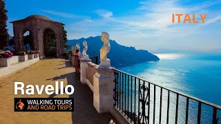 Ravello  Amalfi Coast  Beautiful Italian Village walking tour  Villa Cimbrone Gardens  Italy 4K [upl. by Anale869]