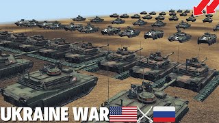 US M1A2 ABRAMS VS RUSSIAN TANKS MASSIVE BATTLE [upl. by Einneb]