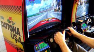 Sega Daytona USA Twin Driving Arcade Machine in Play [upl. by Aikcir]