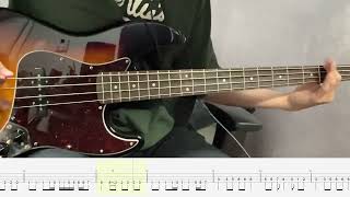 Radiohead  Just Bass Cover with TAB [upl. by Vaios2]