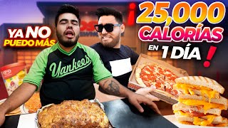 ¡RETO 25 MIL CALORÍAS en un DÍA 🐷🍕🍔  SOY COMPA ROSH [upl. by Latrina]