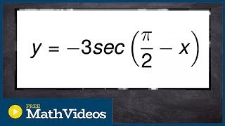 Graph the secant function with a phase shift [upl. by Eylsel]