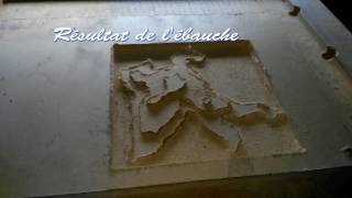 Gravure sur bois avec fraiseuse cnc homemade [upl. by Anos282]