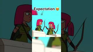 Expectation vs Reality clash of clans coc [upl. by Aicyle]