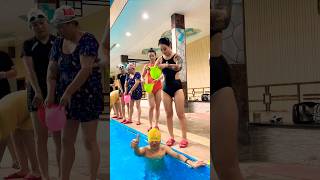 Swimming Pool 👙 🥽 Swimming Cap 🤪😚✌️shorts swimming fitness flyboard bluesilver waterpark [upl. by Yzus]