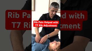 Rib Pain Helped with T7 Rib Adjustment chiropractic shorts [upl. by Gnues668]