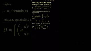 ∫arctanx1x²arctanhx1x² dx MIT Integration Bee 2024 Qualifying Exam Question 16 [upl. by Lail]