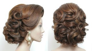 New Beautiful Bridal Hairstyle For Long Hair Wedding Updo [upl. by Corella]