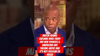 Mayor Adams of NYC Explains to The View Every Day New Yorkers are not talking about Fascism  Hitler [upl. by Neimad99]