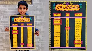 DIY Paper Calendar  2024 Calendar  Handmade Wall Calendar  New Year Calendar  Easy DIY Calendar [upl. by Ennyleuqcaj]