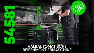 WIE SIE DEN REIFENMONTIERMASCHINE MIT SCHWENKARM TEILAUTOMATISCH REF 54581 [upl. by Giacopo5]