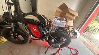 EKX X20 AKA GUNAI EBIKE UPGRADE 3000w SABVOTON CONTROLLER 72v BATTERY excuse the mess [upl. by Dumas]